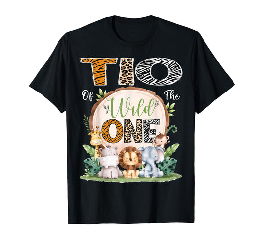Tio Of The Wild One 1St Birthday Safari Jungle Woodland T-Shirt